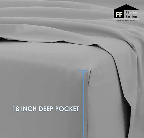 Miniatura 3 de Juego de sábanas de 6 piezas, 100% algodón egipcio Giza, sábana de cama, almohada de 1000 hilos, algodón de fibra larga de 1000 hilos, tejido