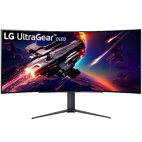 Image of LG 45 inch Ultragear OLED Gaming Monitor, WQHD(3440 x 1440), Incredible Speed @240Hz & 0.03ms, DCI-P3 98.5%, Anti-Glare, G-SYNC Compatible, FreeSync Premium, RGP Lighting, PBP, PIP, HDMI, DP (45GR95QE)