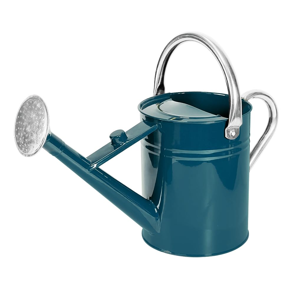 Photo 1 of 1 Gallon Metal Watering Can with Removable Spout, Nice Galvanized Steel Water Can for Indoor and Outdoor Plants (Ocean Blue)