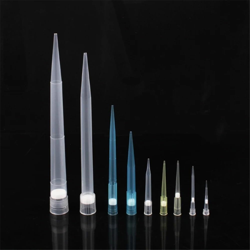 Labor 10ul 20ul 50ul 100ul 200ul 1000ul 5ml 10ml Kunststoff-Pipettenspitzen mit Sandkernfilter for Spender(200ul long 1000pcs)