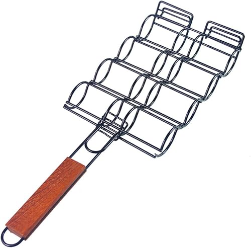 Veemoon Cestas de parrilla de acero inoxidable para parrilla, cesta de maíz en la mazorca, parrilla para carne, filete de pescado, camarones,