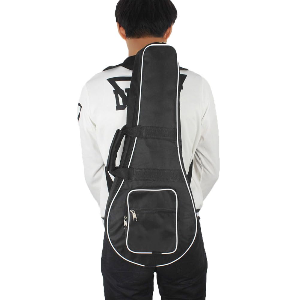 Supvox Mandolinentasche Gepolstert Mit Innentasche Aufbewahrungskoffer Für Mandoline Leichte Schwarze Stofftasche Mit Schloss Für Musiker