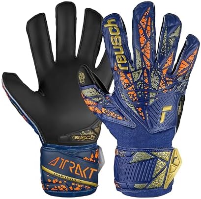 Reusch Attrakt Infinity Finger Support Junior Goalie Gloves, Socc...