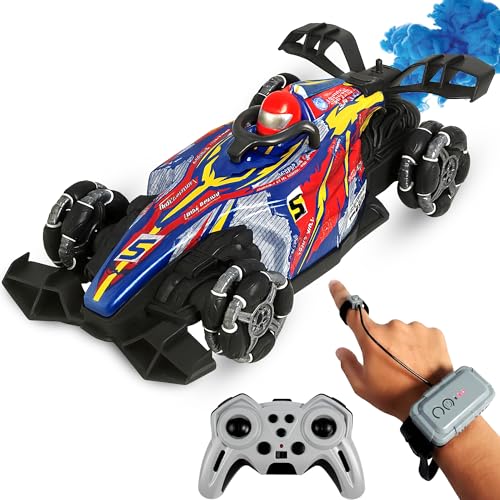 Image of Big Drift Racing RC Car - Red | 2.4GHz Rechargeable Drift Car with Palm Remote & 100m Range | Drift Mode, Spray Effect, LED Lights & Music | Best Gift for Boys & Girls 2 3 4 5 6 7 8+ Years