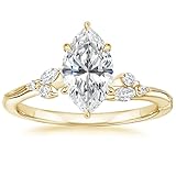 2 CT Marquise Cut Moissanite Ring for Women | Solitaire Wedding Bridal Ring | Handmade Diamond Jewelry | Anniversary Ring for Her/Gifts (sterling-silver)