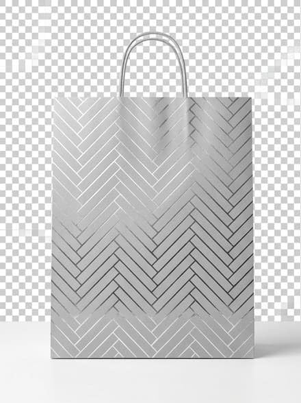 PaperAura Premium Gift Bag with Rope Handles | Luxury Paper Carry Bag for Gifts, Return Gifts, Shopping & Festive Packaging | Reusable Designer Gift Bag 13 x 4.5 x 17 Inches (Silver, Pack Of 12, Design 1)
