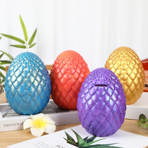 Tirelire œuf de dragon violet incassable pour éviter les débris - 6
