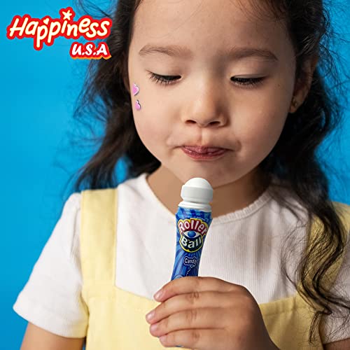 Happiness Usa Rollerball Slime Lickers Candy 12 Pack | All Natural Non Artificial Colors Or Flavors Sour Slime Licker Candy |Kosher Sour Rolling Liquid Candy Slime Lickers -Strawberry,Apple,Blue Rasp. #TOP1