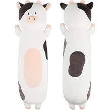 Dalmao 36 inch Milk Cow Stuffed Animal, Soft Long Cuddle Squishy Pillow, Cute Cow Print Body Pillow Plushies Toy Gift for Kids, Boys Birthday