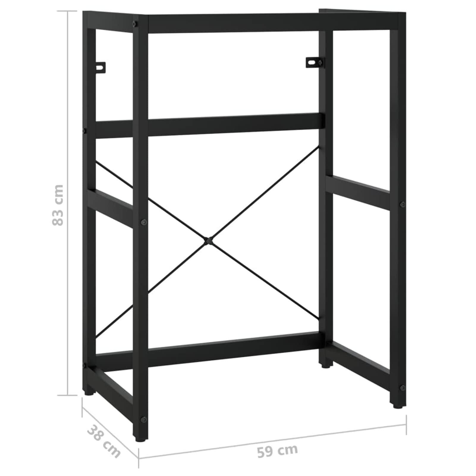 Estructura de Lavabo de Hierro Negro 59x38x83 cm Muebles De Lavabo Muebles BañO