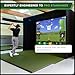 The Indoor Golf Shop DIY Golf Simulator Enclosure - Easy-Setup Golf Simulators for Home - Includes Impact Golf Screen, Enclosure Surround, Protective Padding - Poles Not Included - 10’4” x 7’11” x 5’