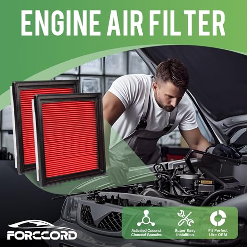 Image of 2-Pack Engine Air Filter Fits for Nissan 370Z 350Z Infiniti QX50 Q40 Q60 EX35 EX37 G37 G35 G25 Air Filter Replacement 16546JK20A Car Accessories