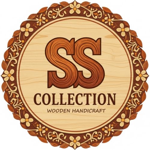 Image of SS.COLLECTION | Side Tables for Bedroom, Bed Side Tables for Bed Room, Wooden End Table with Open Shelves, Bedside Table with Storage (Round Shape)