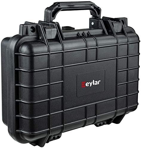 Eylar Tactical Hard Gun Case Water & Shock Proof with Foam TSA Approved 11.6 Inch 8.3 Inch 3.8 Inch (Black)