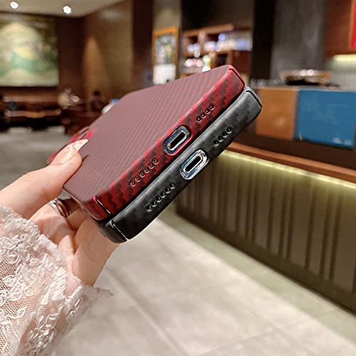 Coque iPhone 11 en fibre de carbone luxe avec protection d'objectif intégrée rouge - 5