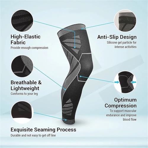 Mangas de Compresion JTKSSCS para Correr y Proteger Rodillas 4