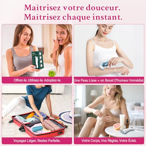 Ruycllo Afeitadora Eléctrica Mujer 2 en 1, Rasuradora Íntima Mujer y Recortadora Bikini IPX7 Impermeable con Pantalla LED, Afeitadora Mujer para Piernas, Axilas y Zona Íntima con Estuche - imagen 8