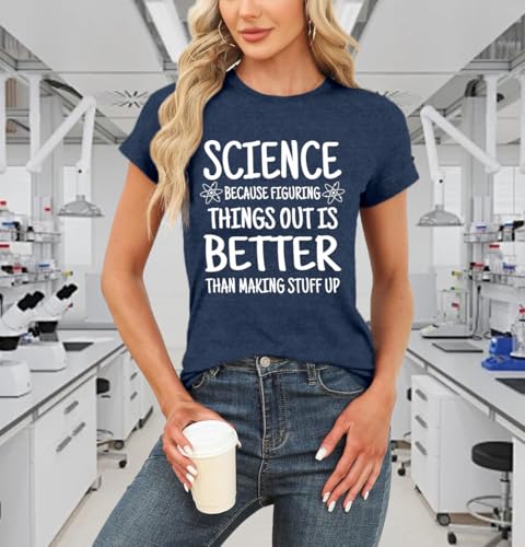 Womens Science Teacher Shirts Scientist Teach Tshirt Teaching Life Science Lover Tee Tops2