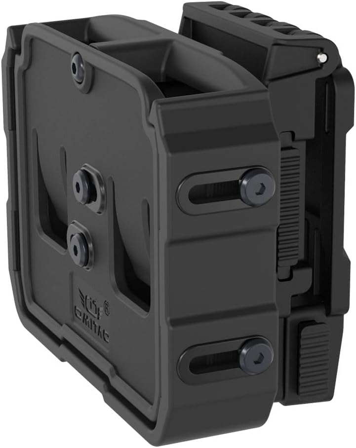 360° Rotating Ambidextrous Universal Double Magazine Pouch for 9mm,10mm,.357, .40, .45 Caliber Dual & Single Stack Magazines-Polymer 360° Belt Clip OWB Pouch| Adjustable Width and Thickness