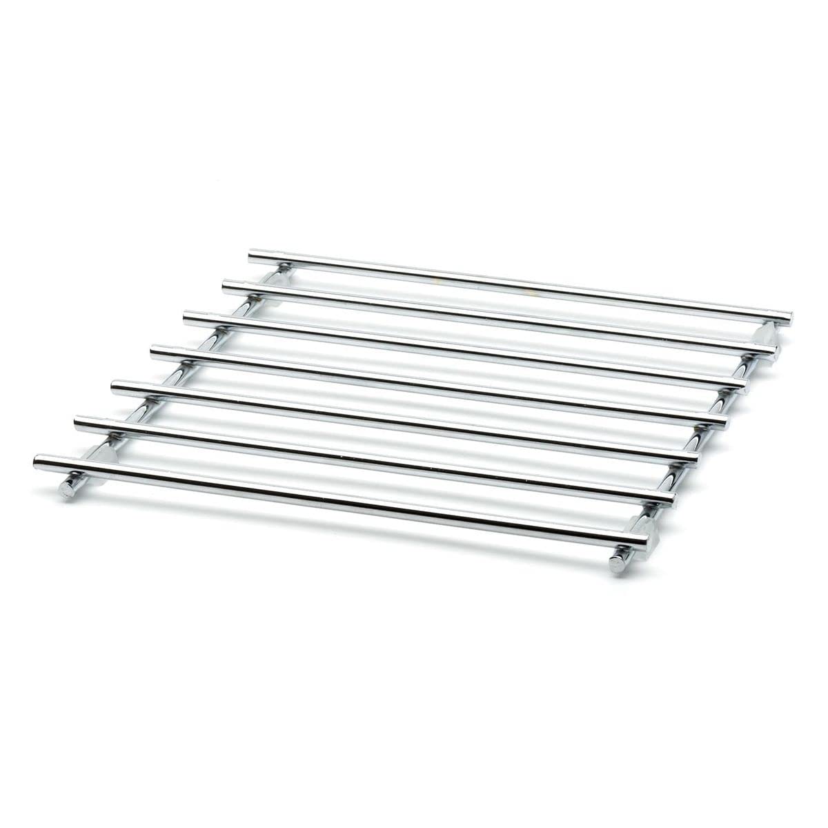 B&Q -  Square Metal Trivet For Kitchen Worktops Set Cooking Chrome Steel25 X 25Cm