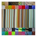 FABRICS-CITY Oeko-Tex 5466 - Tela de licra elástica con diseño de rayas