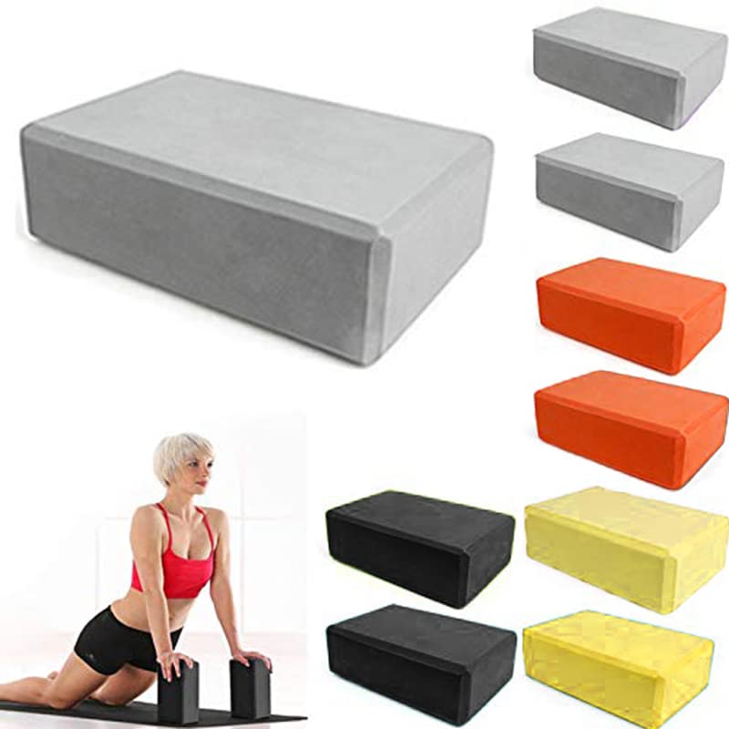 Yoga Blocks Set of 2, Non-Slip High Density EVA Foam Pilates Brick for Stability, Balance & Deep Stretching, Lightweight Yoga Accessories for Home Exercise, Meditation & Flexibility (Green)