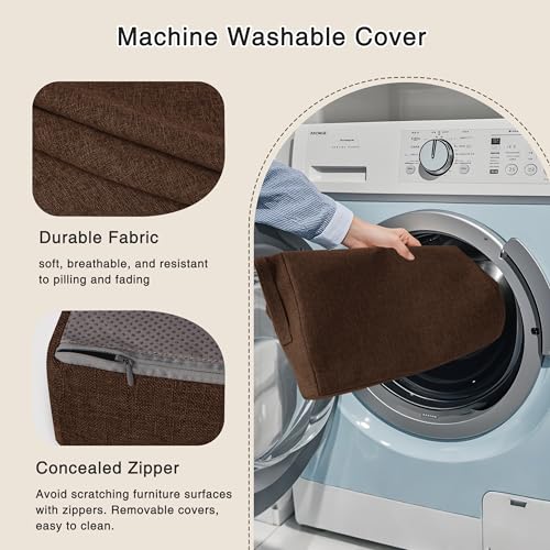 OVOV Recliner Cushions for Elderly 20"x20"x4" Thick Seat Cushion for Recliner Chair Large Square Non Slip Chair Pads with Washable Cover for Armchair Couch Coffee by OVOV - Used condition - Image 4