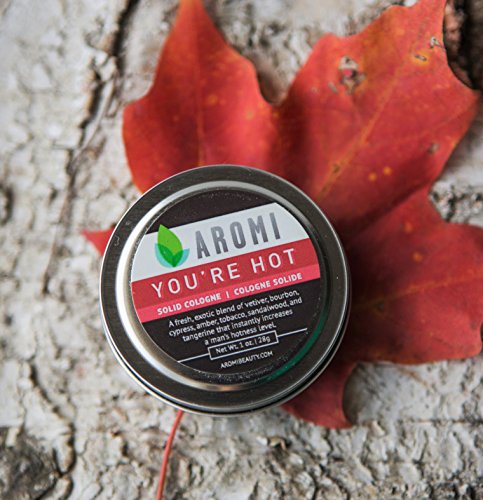 Aromi Solid Cologne | Fresh Men’s Fragrance, Best Solid Cologne, Vegan & Cruelty-Free, Affordable Men's Gift Idea, Stocking Stuffer, 1 Oz, (You're Hot) #TOP2
