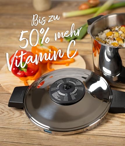 Image of Kuhn Rikon Duromatic Classic NEO 5 L Side-Handle Pressure Cooker - Swiss-Made, Ultra-Fast & Energy-Efficient, Thick Super-Thermic Base, Safe & Durable