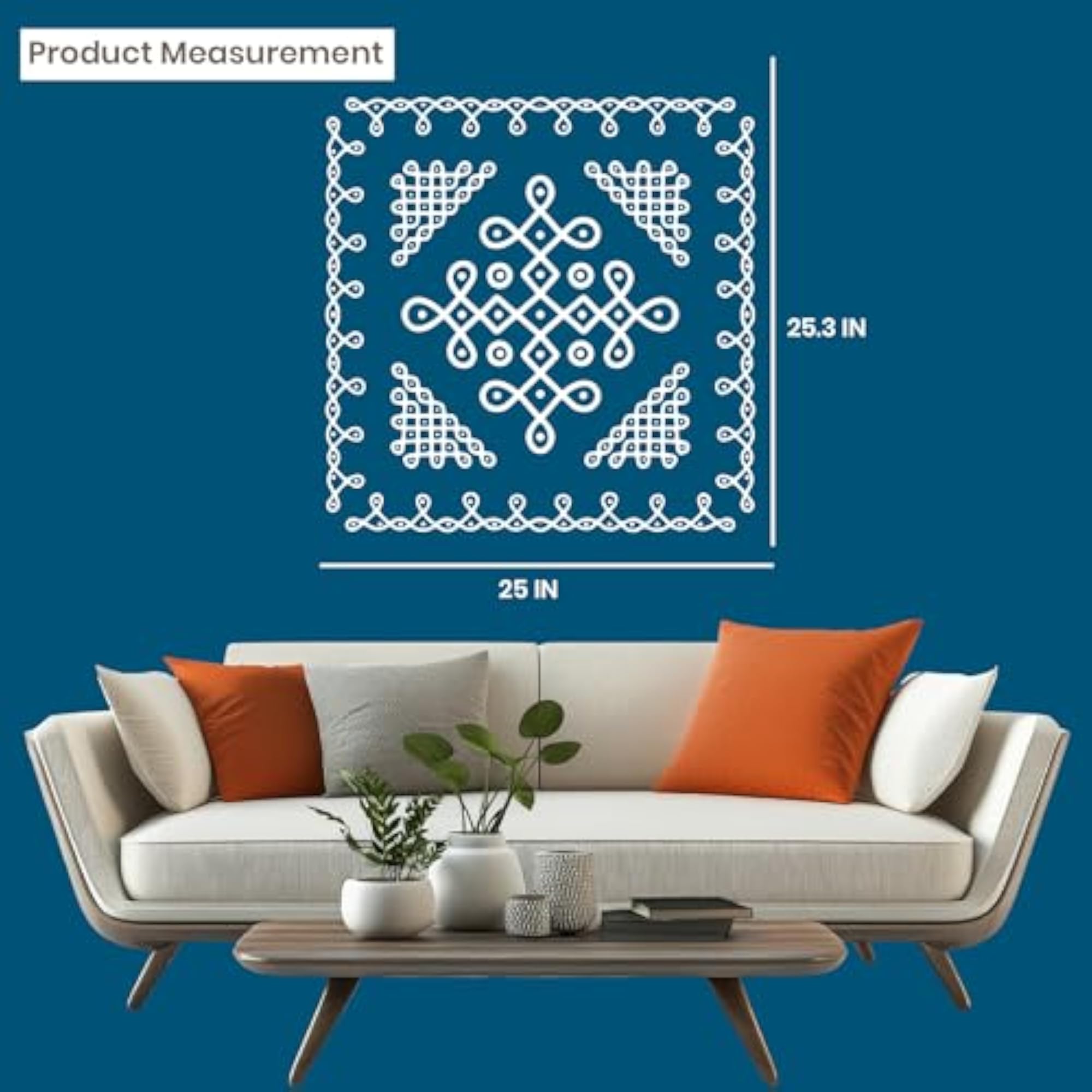Big Size Kolam Wall Stickers for Home Decor