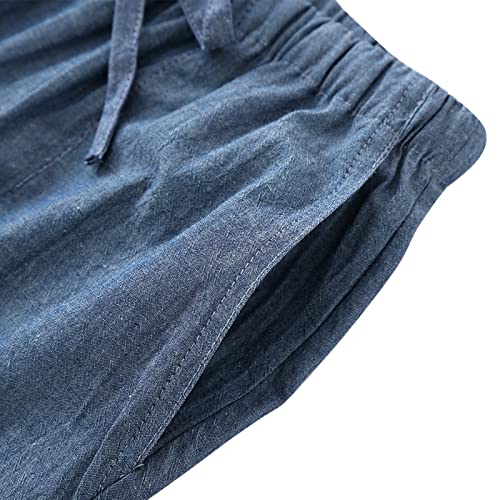 Image of STMAHER Men's Pajama Pants Cotton Pjs Bottoms Lightweight Pajama Bottoms Woven Knit Pants With Pocket