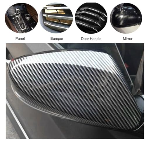 DODUOS 30×300 cm Autofolie Carbon,Carbon Folie Auto Folie Auto Außen mit Installationszubehör,Carbons Folie Glänzend Blasenfrei Lackschutzfolien für Autos und Motorrad Koffer