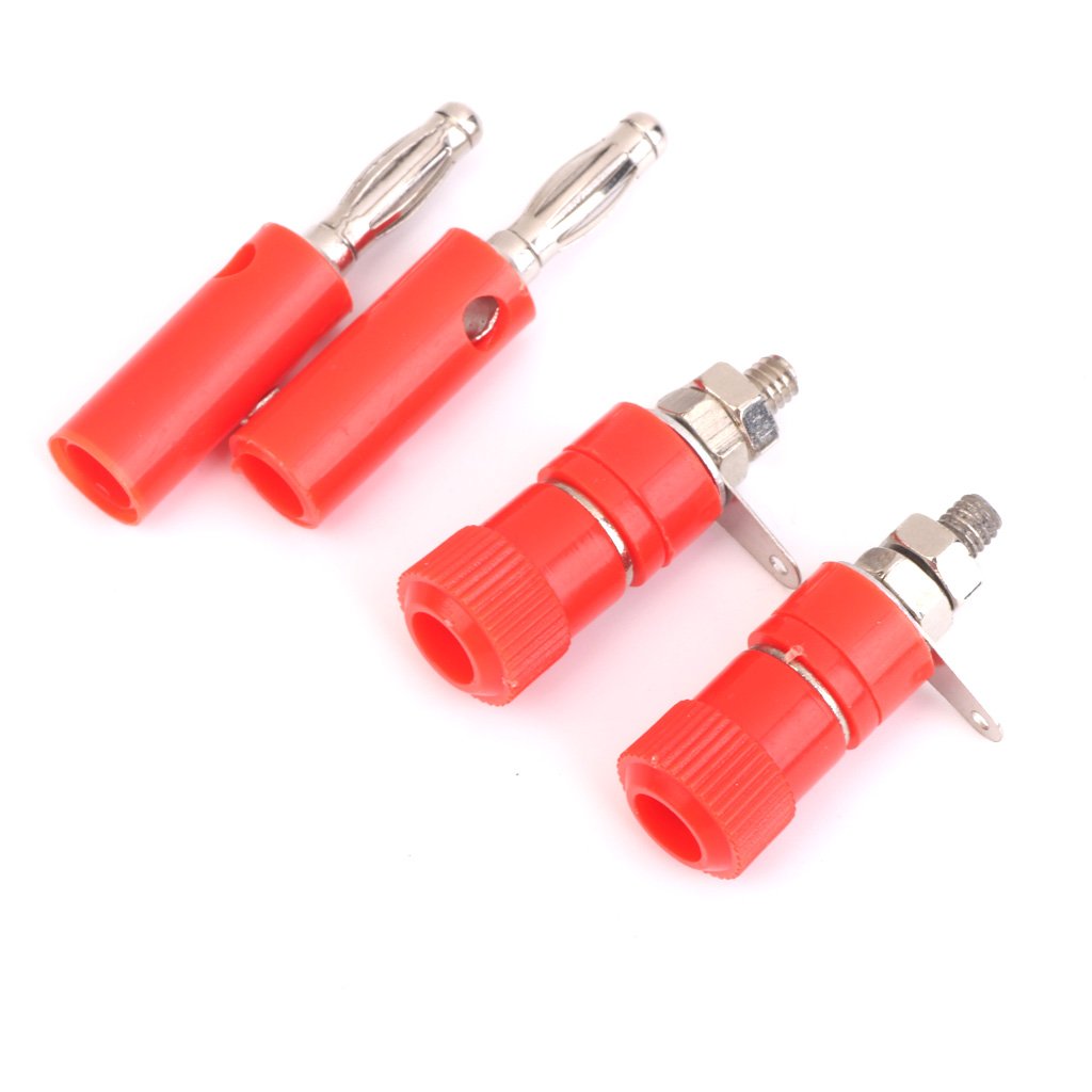 NineSSJLY 12 Stück Bananenbuchsen 4mm - Rot & Schwarz Für Elektronik Projekte