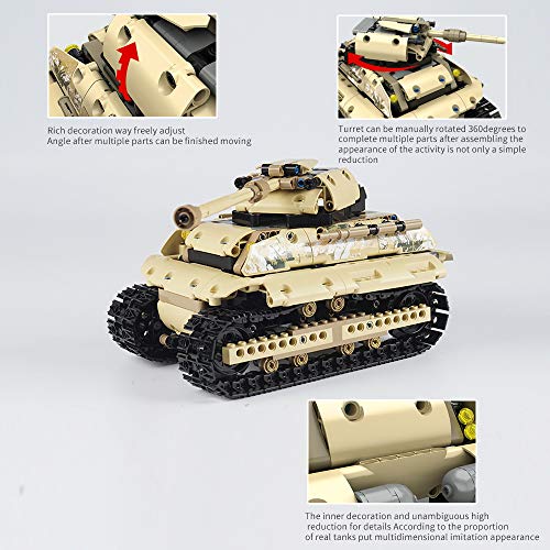 image for QiQing Tank Building Set of Heavy Tracked Toy Tanks Model for Boy Chil
