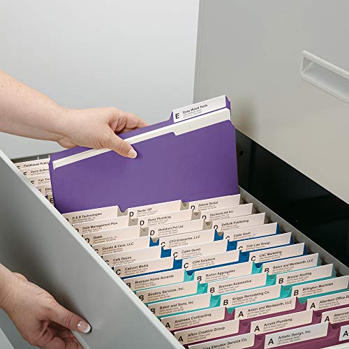 image for Smead Colored File Folder, 1/3-Cut Tab, Letter Size, Assorted Jewel To