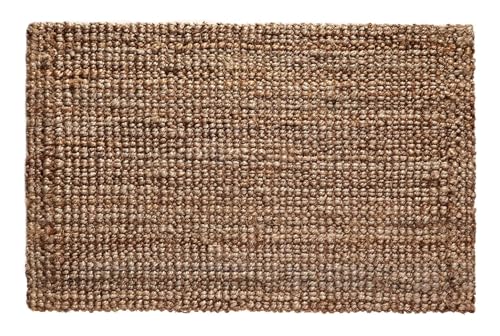 Croft&Cane Handspun Jute Area Rug – Premium Handwoven Reversible Chunky Textured Natural Rug - Tan Beige Neutral Accent Carpet for Rustic Farmhouse Décor, Entryway, Bedroom, Family Room - 24x36 inches
