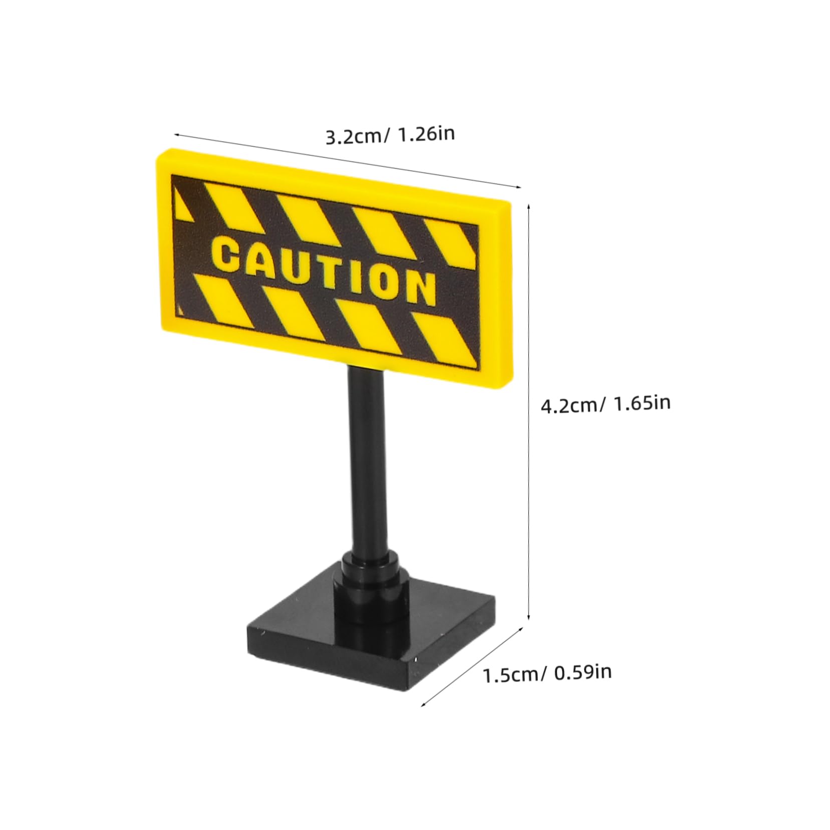 SUPVOX Mini Traffic Warning Signs: Building Bricks Set, 6Pcs Road Safety Educational Toy Accessories for Kids Diy Street Model Play - Image 2