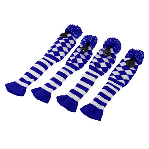 YIJU 4Pcs Knit Headcover Long - Azul