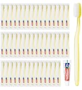 Disposable Toothbrush with Toothpaste Set Bulk, Individually Wrapped Soft Bristles Travel Size Me...