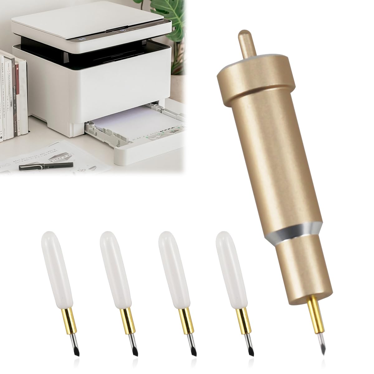 Lame Per Taglio Profondo E A Punta Fine - Compatibili Con Cricut Maker/Explore, 30° E 60°, Con Custodia - Foto 2