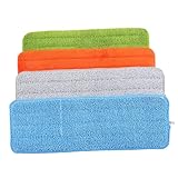 minkissy 4 Stück Teiliges Mop Pad Ersatzbezüge Wiederverwendbar Mikrofaser Bodenwischer Nachfüllpads Hohe Wasseraufnahme Für Glatte Hartböden In Haushalt Büro Hotel