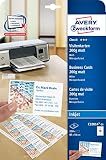 Avery Zweckform C32014-25 Paquet de 25 feuilles de papier 200 g microperforées pour cartes de visite 85 x 54 mm pour imprimante jet d'encre (Blanc mat) (Import Allemagne)