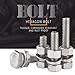 Levanco (6 Sets) 3/8-16x2-1/2 Stainless Steel Hex Head Screws Bolts, Nuts, Flat Washers & Lock Washers Kits, 18-8 (304) Stainless Steel, Fully Thread Hexagon Bolts Kits