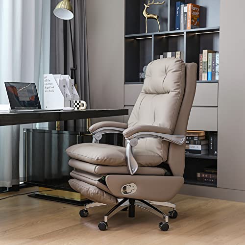 Leagoo S001 Automatic Executive Home Office Chair Electric Big And Tall Ergonomic Reclining Office Chair With Foot Rest, High-Back Pu Leather Computer Desk Chairs With Wheels Rolling Task Chair #TOP1