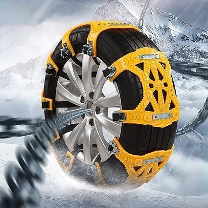 Upgraded Snow Chains for Car, TPU Tire Chains, Adjustable Universal Emergency Anti Slip Snow Chains for Trucks/SUV/ATV for Ice Snow Mud Sand