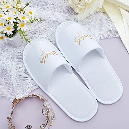 7 Pairs Bridesmaid Slippers Wedding Bride Party Slippers Bridesmaid Gifts for Wedding Day Bridal Women Bachelorette Party Favor4