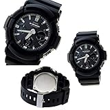 G-SHOCK 20気圧防水 アナデジ プラベルトウォッチ メンズ向 （GAS-100-1A GAS-100B-1A GAS-100G-1A） (GAS-100B-1A（ブラック/ブラック）)