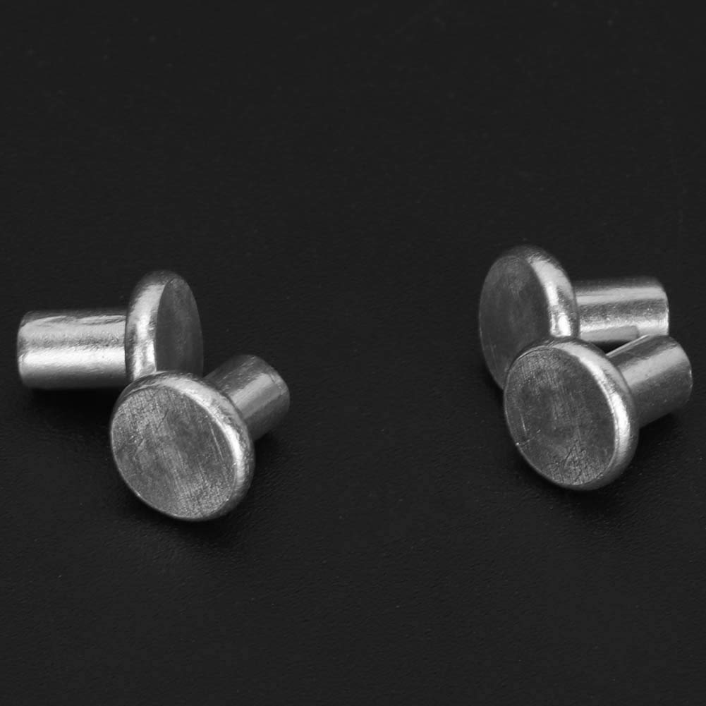 Flat Head Solid Rivet, 100pcs GB867 M4 Flat Head Aluminum Rivets Flat Head Solid Rivet Electrical Applications, Hardware Blind Rivets (M4*4)