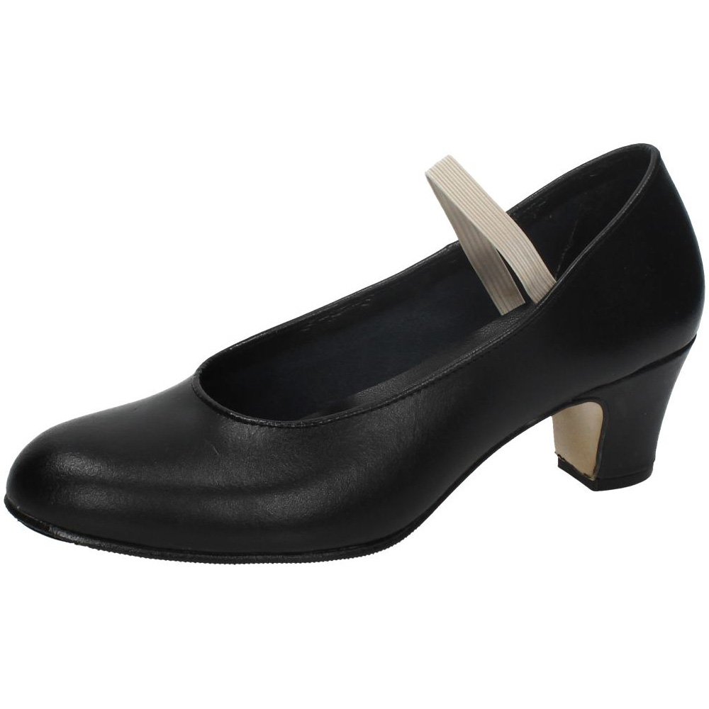 MADE IN SPAIN 16 Zapato Flamenco Piel NIÑA Zapatos TACÓN Negro