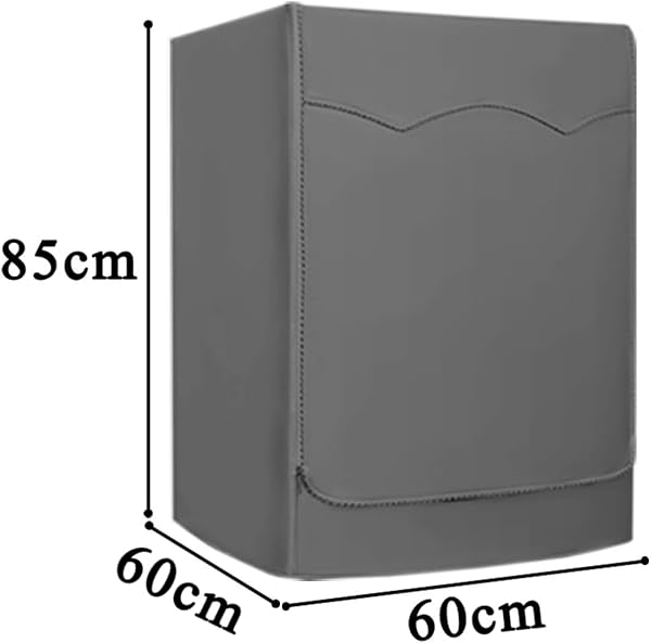 LEESITEC Coprilavatrice da Esterno Impermeabile per Lavatrice e Asciugatrice , con Apertura Frontale,Grigio, L,60×60×85 cm - 2